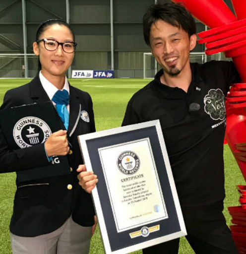 World Record Set in Fukishima Japan in 2019 by Keisuke Yokata for Most Traffic Cones Balanced on Chin