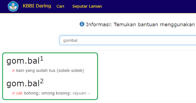 Gombal Meaning