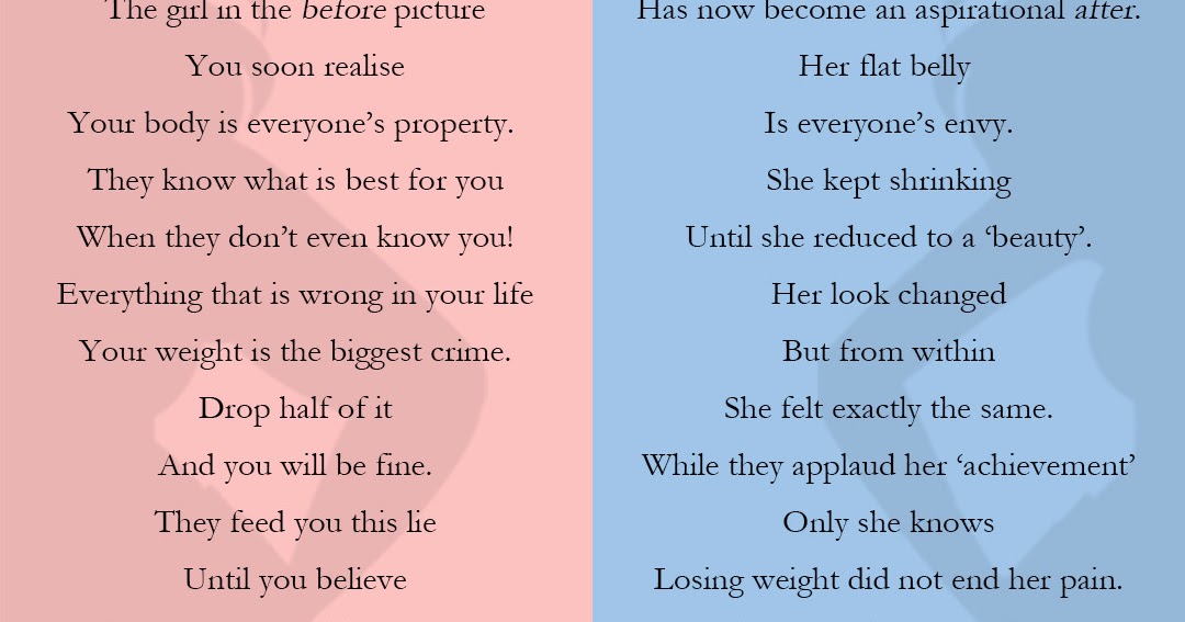 The Girl In The Before/After Picture - Body Positive Poem 