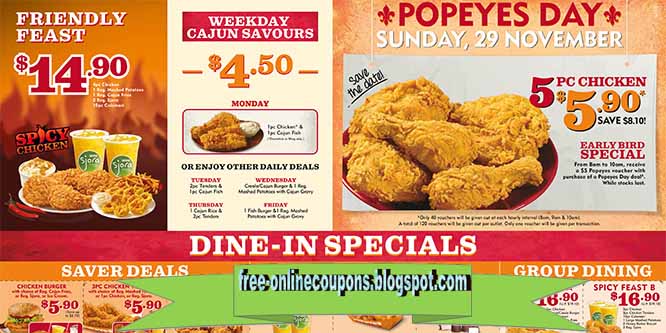 Popeyes Coupon Codes, Promos & Sales