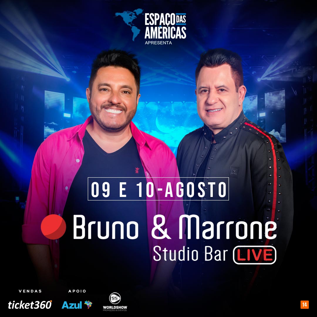 BRUNO E MARRONE COMEMORAM 25 ANOS DO PRIMEIRO ALBÚNS COM DOIS MEGA SHOW NO ESPAÇO DAS AMÉRICAS BRUNO E MARRONE COMEMORAM 25 ANOS DO PRIMEIRO ALBÚNS COM DOIS MEGA SHOW NO ESPAÇO DAS AMÉRICAS