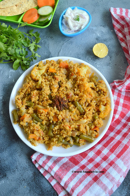 Kodo Millet Vegetable Biryani Recipe