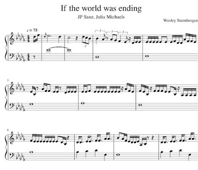 If the World Was Ending Piano Bladmuziek PDF by JP SAXE