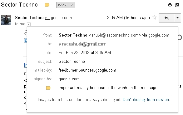 disable images in Gmail mails