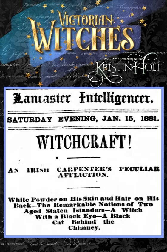 Kristin Holt | Victorian Witchcraft. Newspaper heading from Lancaster Intelligencer, Saturday Evening, January 15, 1881. "Witchcraft!"