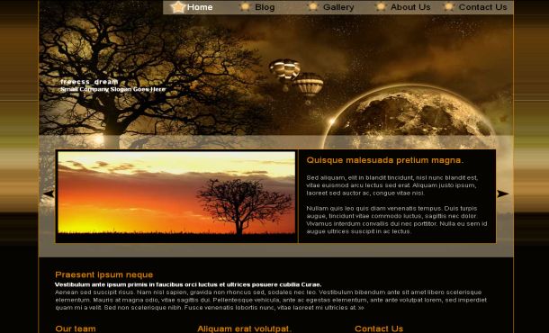 All Free Premium Wordpress Themes: Free CSS Brown Black Space Website ...