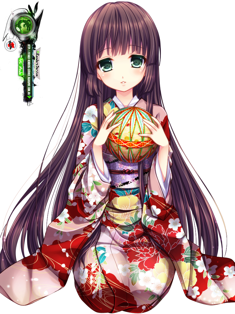 Kimono Girl Mega Cute Moe Tama Render | ORS Anime Renders