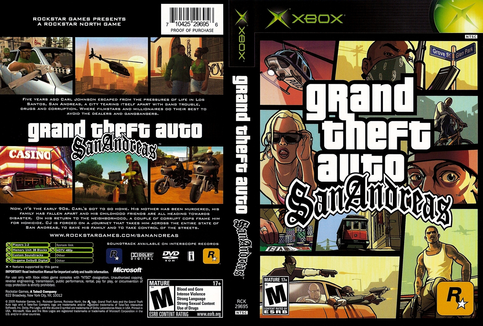 XBOX REALM: XBOX 1 CLASSIC / 360 - GTA GRAND THEFT SAN ANDREAS ...