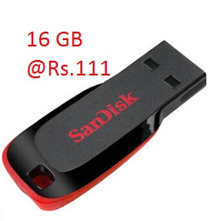 Loot OFfer - Sandisk 16GB Cruzer Blade Pen Drive at Just Rs.111 Only via Paytm