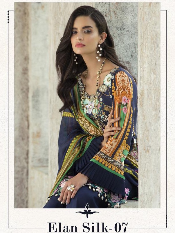 Deepsy Elan Silk vol 7 pakistani Suits catalog wholesaler