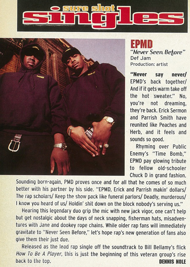 HipHop-TheGoldenEra: Sure Shot Singles : EPMD - Never Seen Before - 1997