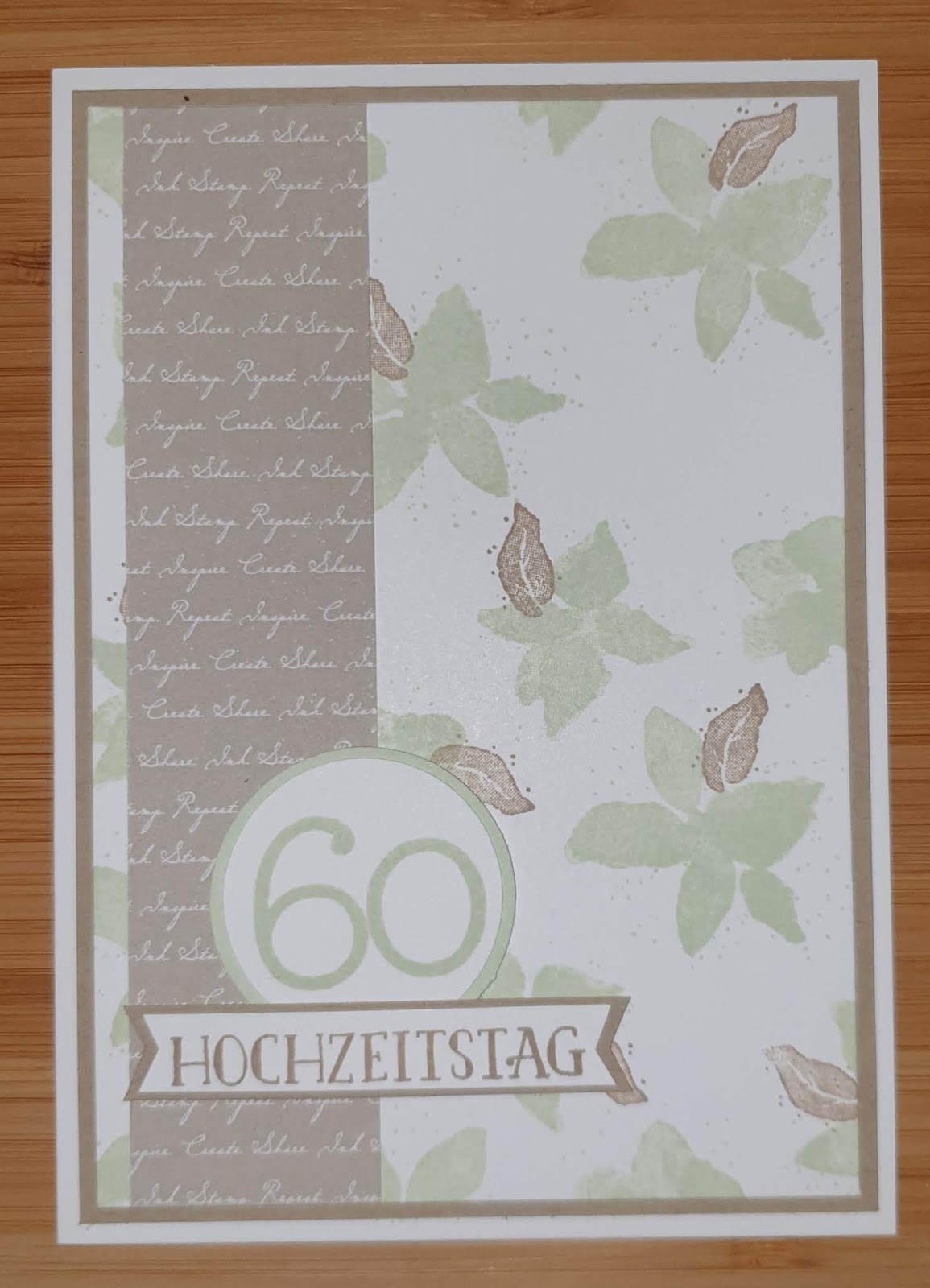 Das Bastelzimmer: Karte zum 60. Hochzeitstag