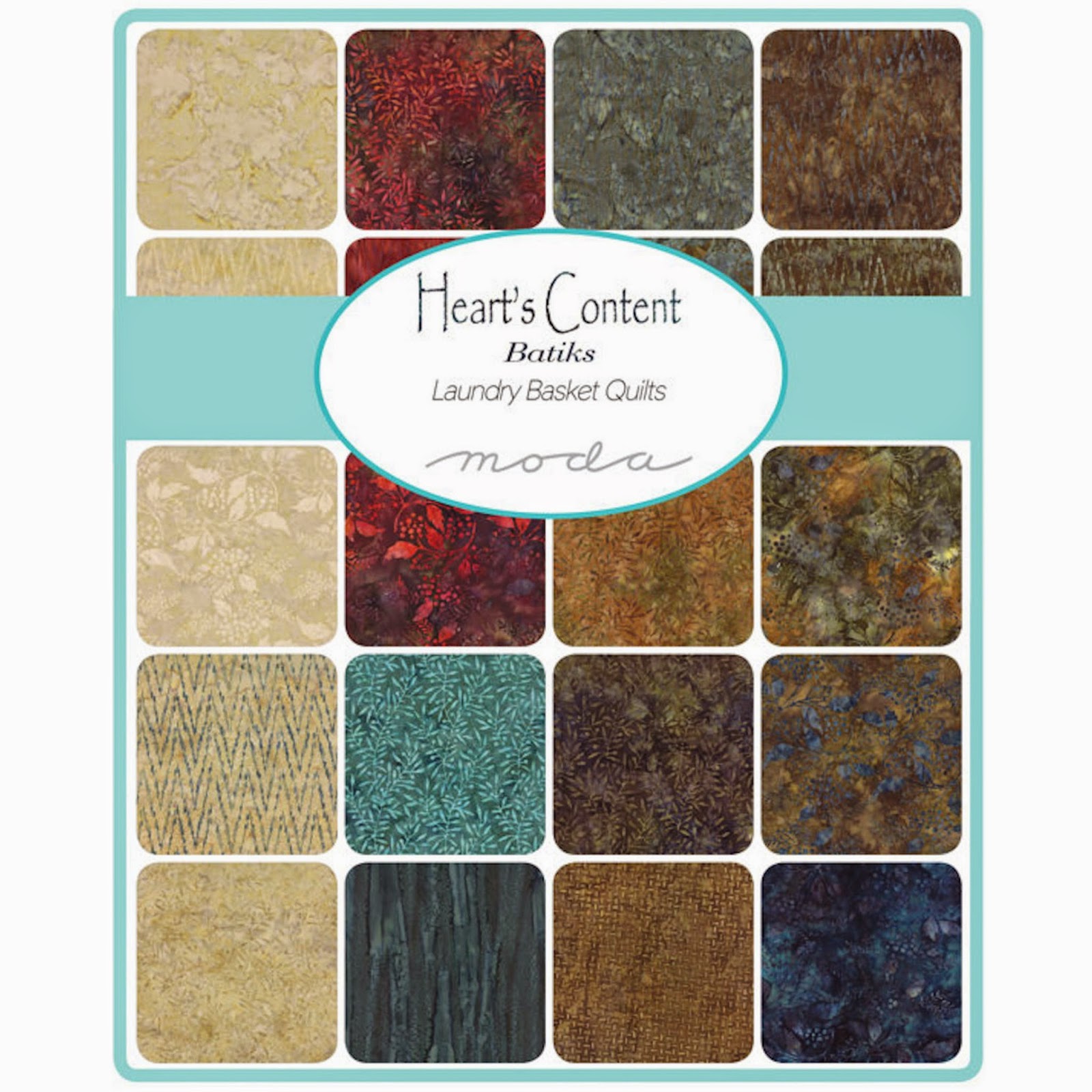 Crazy Quilt Girl Fabric Shop Moda HEART'S CONTENT BATIKS Fabric