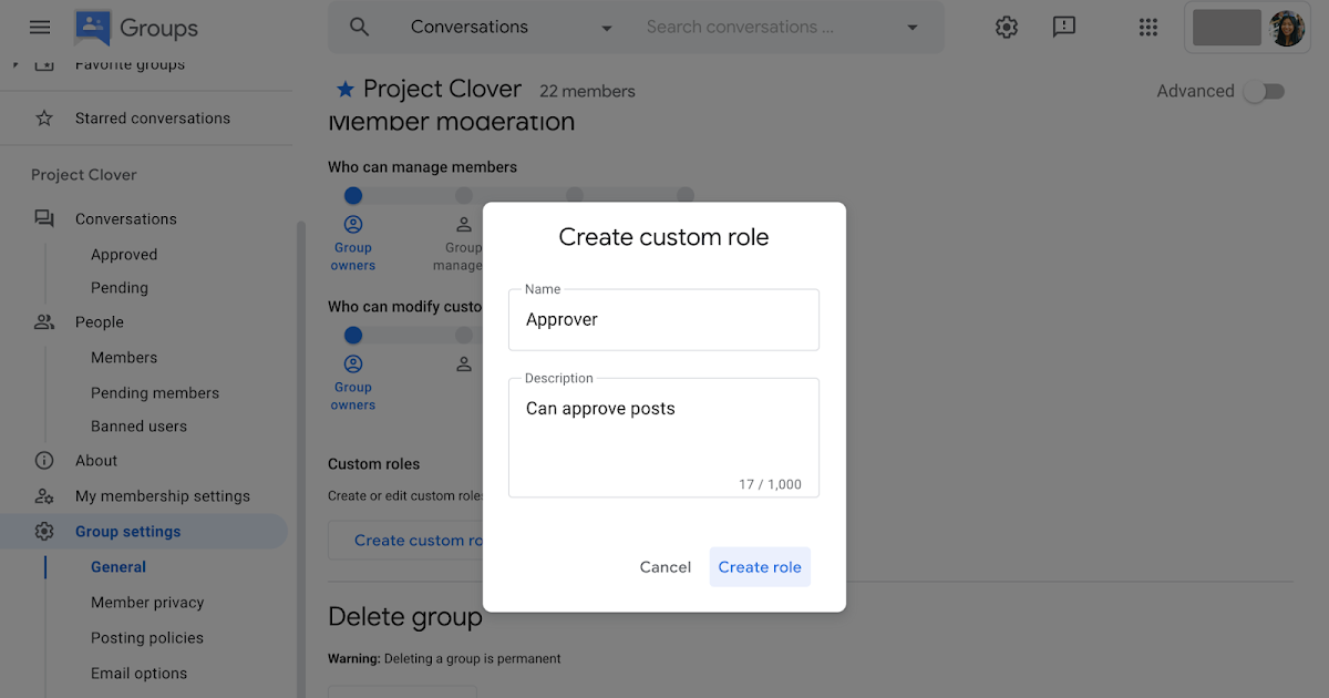 How to set up a Google Group and customize its settings