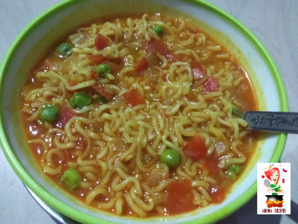 Maggi Noodles Recipe with Tomato and Onion