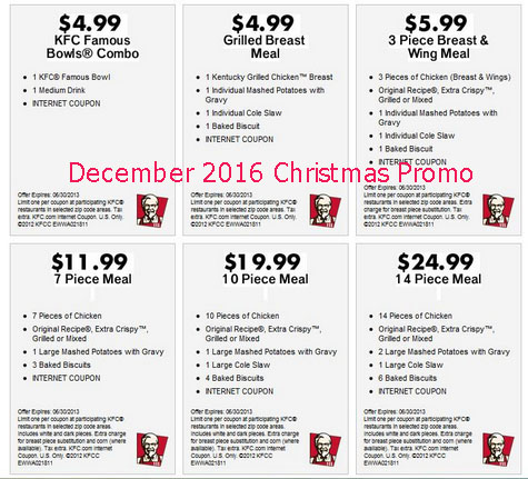 Kfc coupons 2018 december