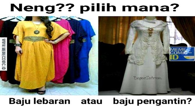 Kumpulan Gambar Meme Baju Lebaran, Bikin Sakit Perut Liatnya