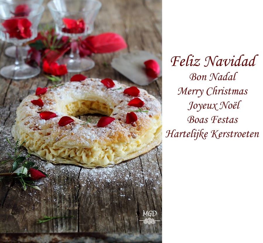 Rosco de hojaldre relleno de crema de turrón mi gran diversion