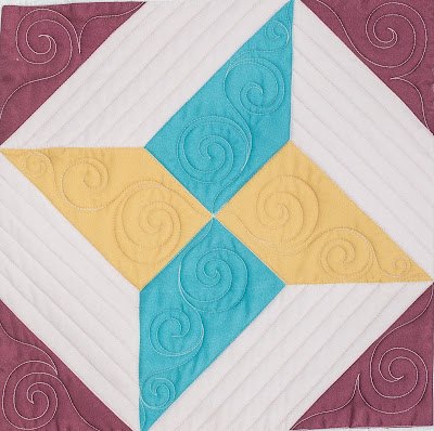 How to: Machine Quilt a Wandering Star Quilt Block