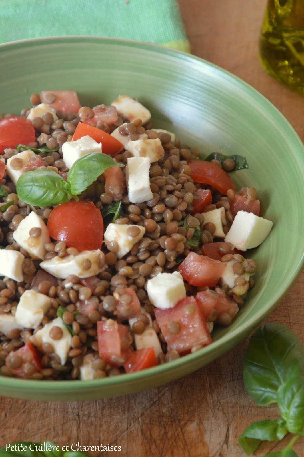 Salade de lentillons de Champagne façon Caprese