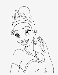Princess Tiana and The Frog Coloring Pages