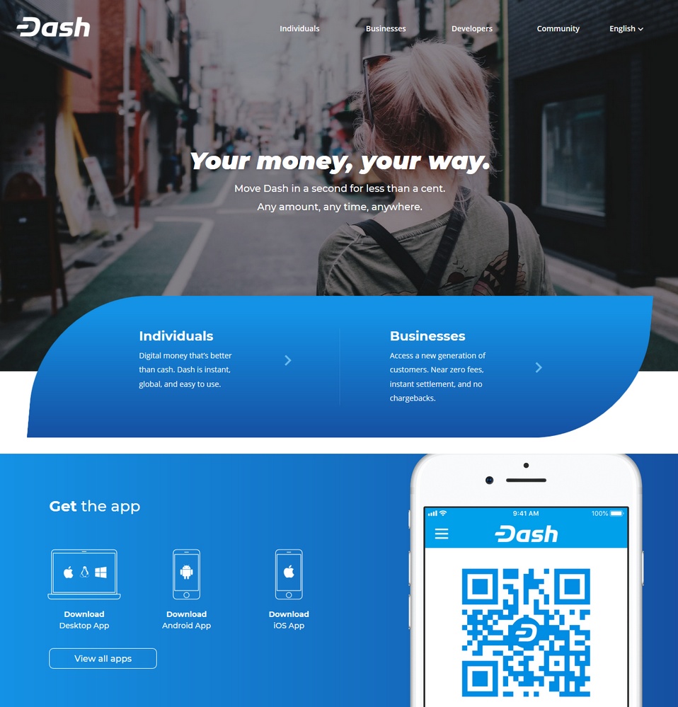 Dash payment method