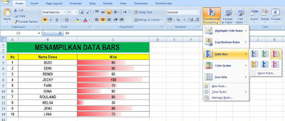 Cara Mudah Menampilkan Data Bars Pada Excel