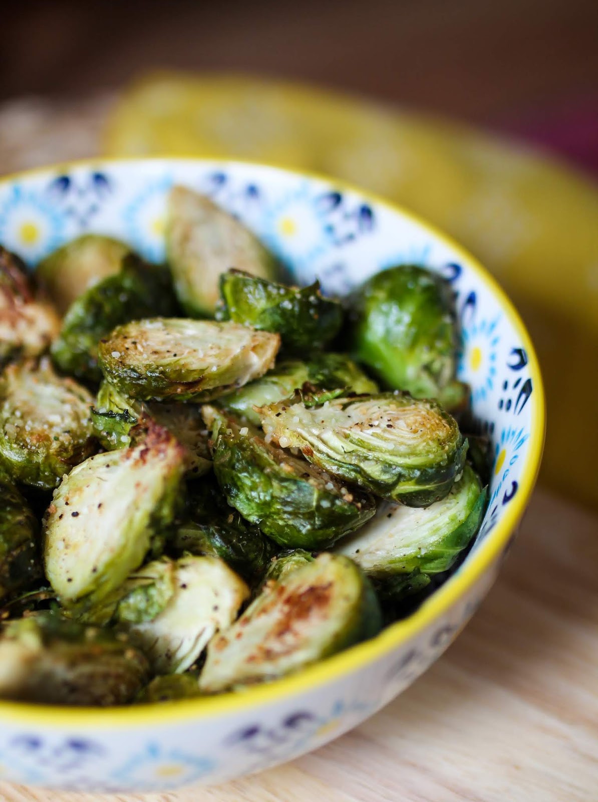 Hello Tasty! Crispy 15 Minute Roasted Brussel Sprouts with Lemon Pepper