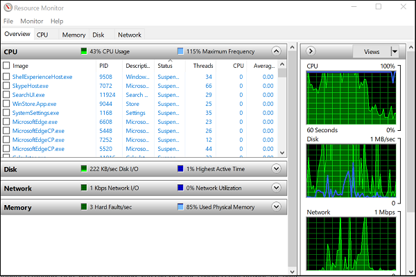 Bronmonitor in Windows 10