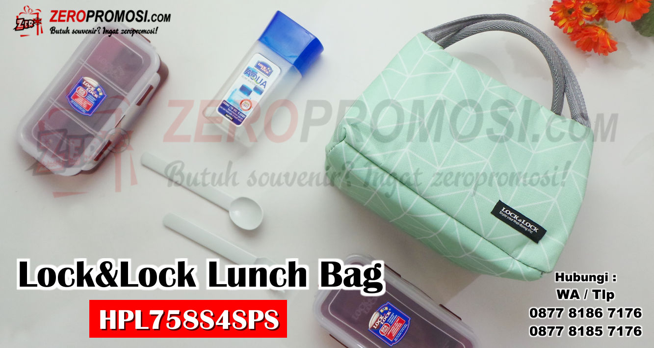 Souvenir Lock & Lock New Lunch Bag, lock&lock Set kode HPL758S4SPS, Souvenir One Set Lunch Bag Lock & Lock