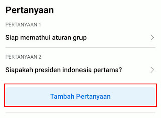 Cara Membuat Pertanyaan Sebelum Masuk Grup Facebook