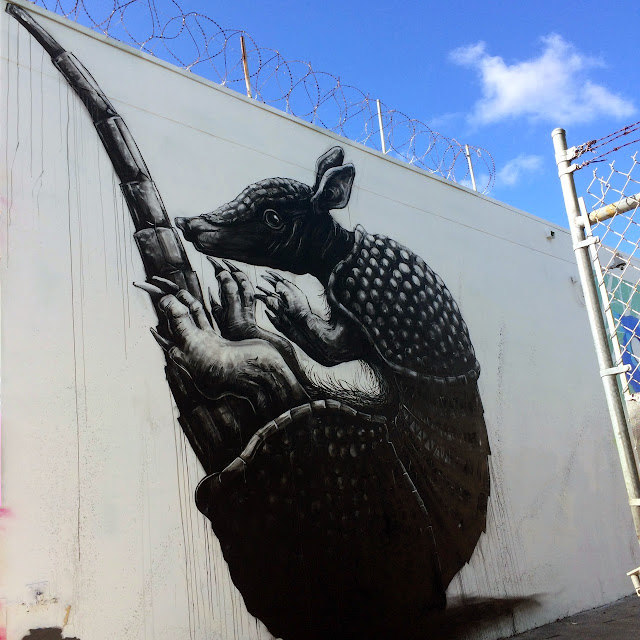 "Armadillo" New Mural By Belgian Street Artist ROA in Miami For Art Basel 2013. 2