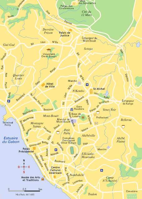 Mapa de Librevile – Gabão