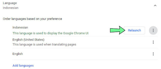 Mengganti bahasa google chrome pc