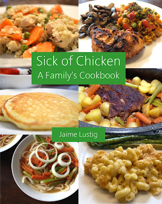 cover of a cookbook with six pictures of different entres