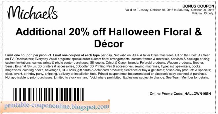 Michaels coupon canada 2018