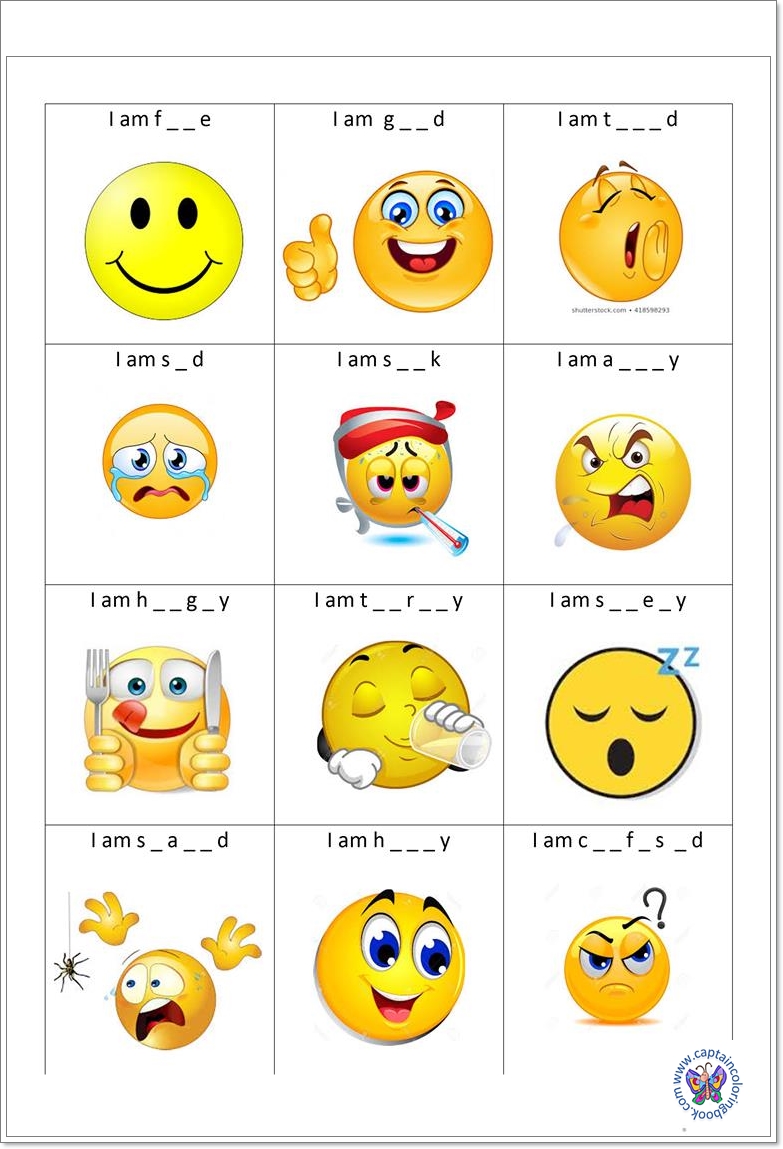 Adjectives Describing Feelings Worksheets