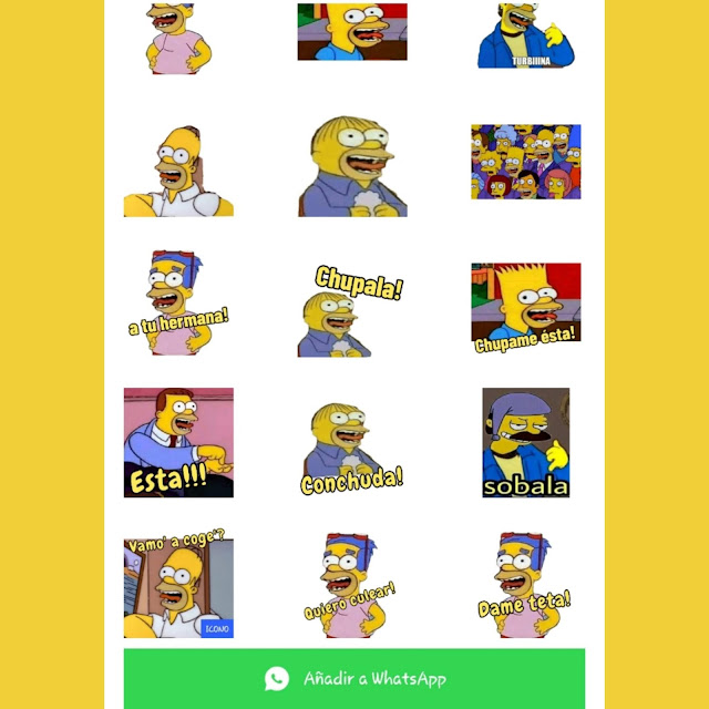 Sticker Turbios de los Simpsons Para Whatsapp