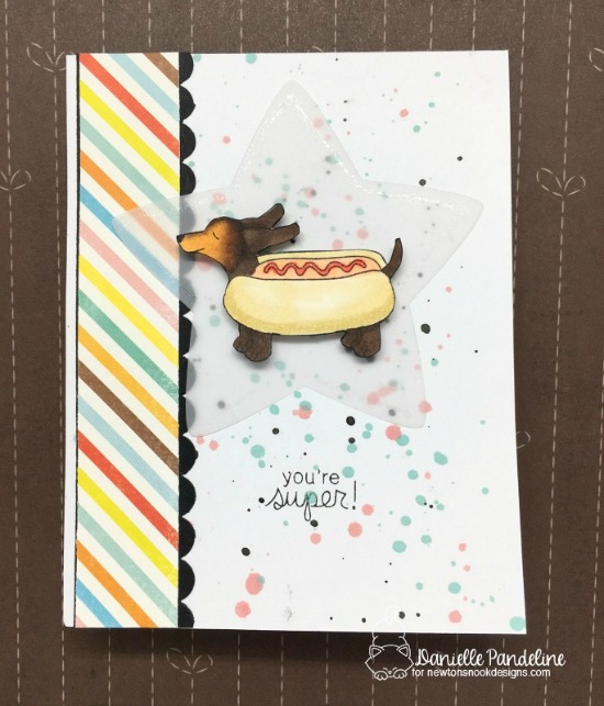 You're Super Dachshund Card by Danielle Pandeline | Dress up Doxies Stamp set by Newton's Nook Designs #newtonsnook