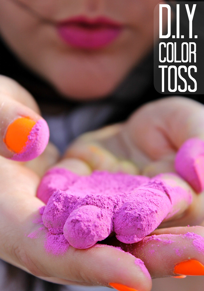 #BeNotBland this Summer and create your own color toss- How to make colored corn starch! #AD
