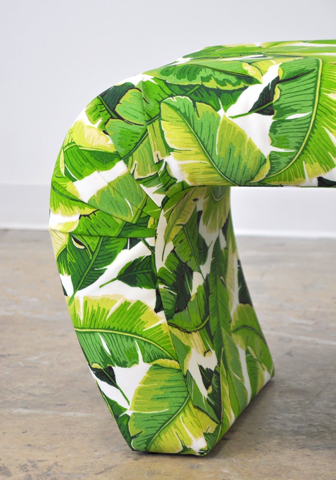 SELECT MODERN Pair of Steve Chase Banana Leaf Pattern Waterfall