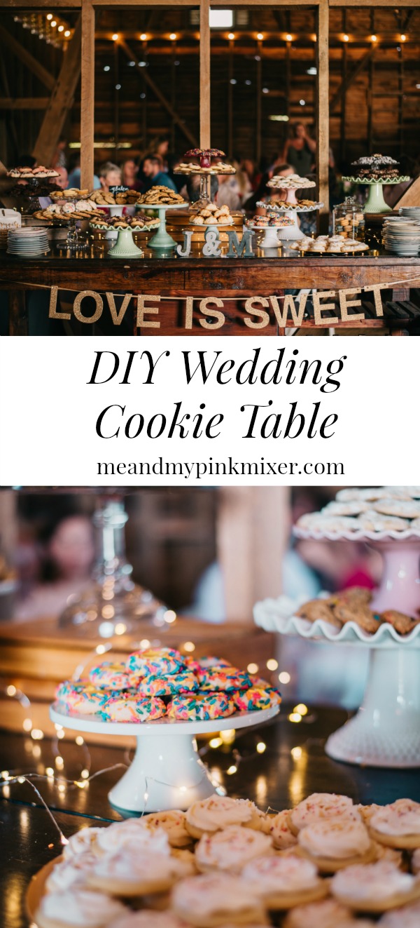 Me and My Pink Mixer Wedding Cookie Table