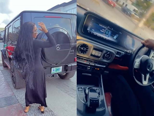 BBNaija star, Mery Eke buys a New Mercedes G-Wagon car (Video)