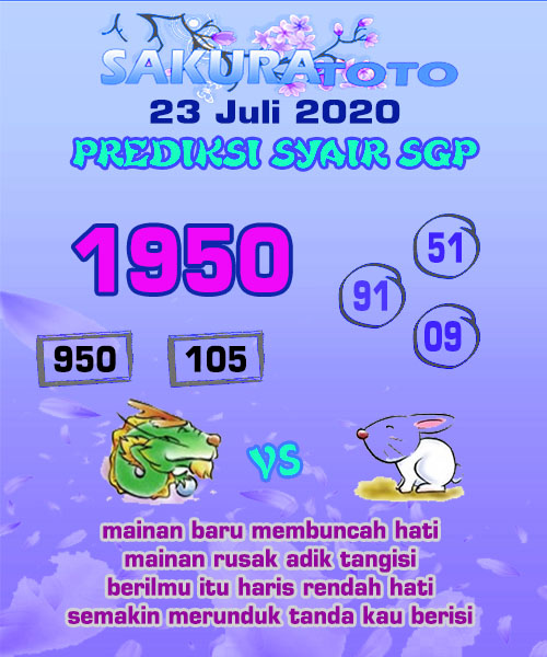 Syair Togel Kamis 23 Juli 2020