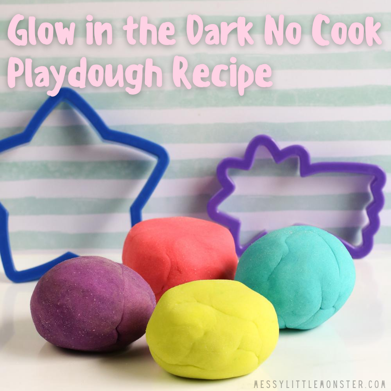 Glow in the Dark No Cook Playdough Recipe