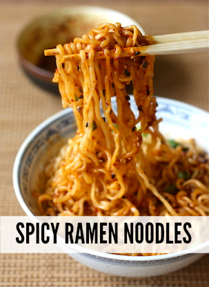ramen noodles with spicy korean chili dressing