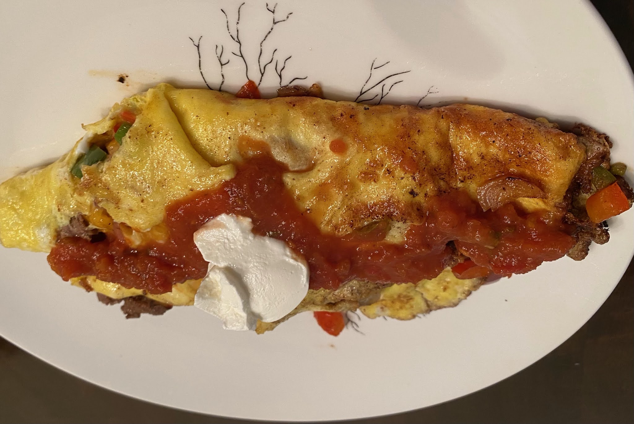 BJ Brinker's Home Cooking Steak Fajita Omelette