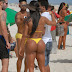 Thong bikini Gracyanne shows corpão on the beach and takes peek indiscreet