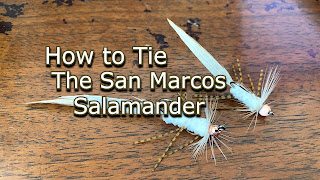 San Marcos Salamander, Fly Tying, Salamander Fly, Lizard Fly, Bass on the Fly, Fly Fishing for bass, Texas Fly Fishing, Fly Fishing Texas, Texas Freshwater Fly Fishing, Tuesday Tie, Pat Kellner