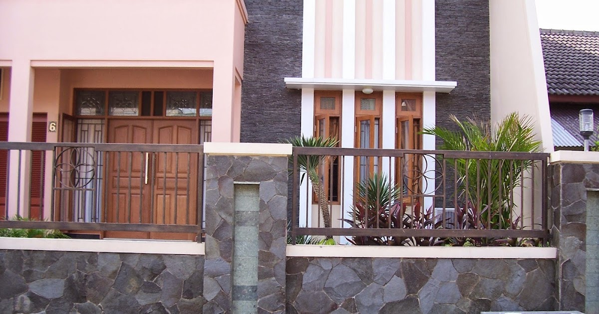 13+ Gambar Pagar Rumah Dengan Batu Alam Simple Dan Minimalis